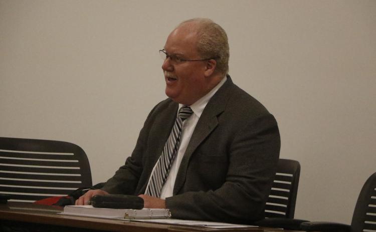 Shannon Roberts, a member of Suwannee County’s administration, smiles after being picked as the North Florida Water Utilities Authority’s first executive director. (JAMIE WACHTER/Lake City Reporter)