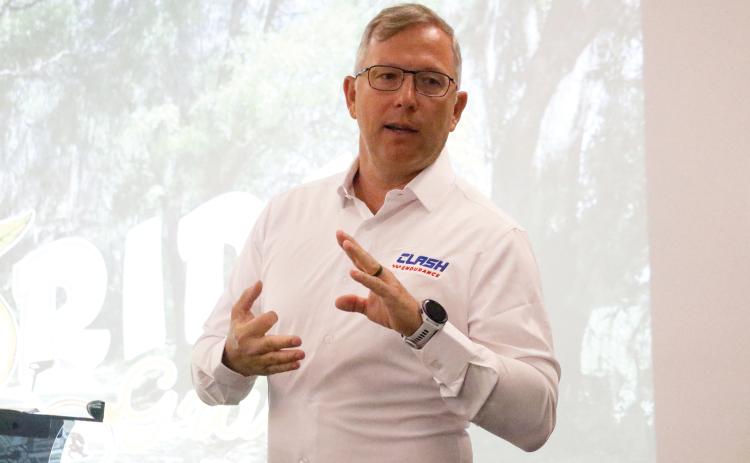 CLASH Endurance chief operating officer Andre Lapar said the Old Florida Gravel cycling event set for November is a way to establish 'Columbia County as a cycling destination.' (JAMIE WACHTER/Lake City Reporter)