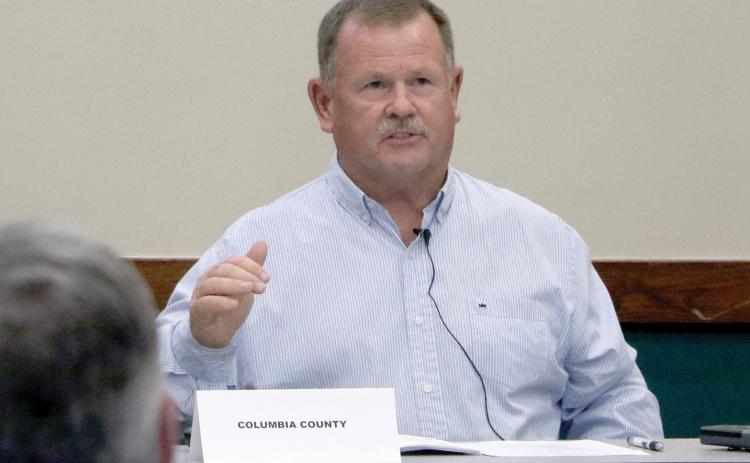 Columbia County Commission Chairman Tim Murphy said the joint stakeholder meeting was important to get everybody on the same page as far as plans on utility and infrastructure projects. (MORGAN MCMULLEN/Lake City Reporter)