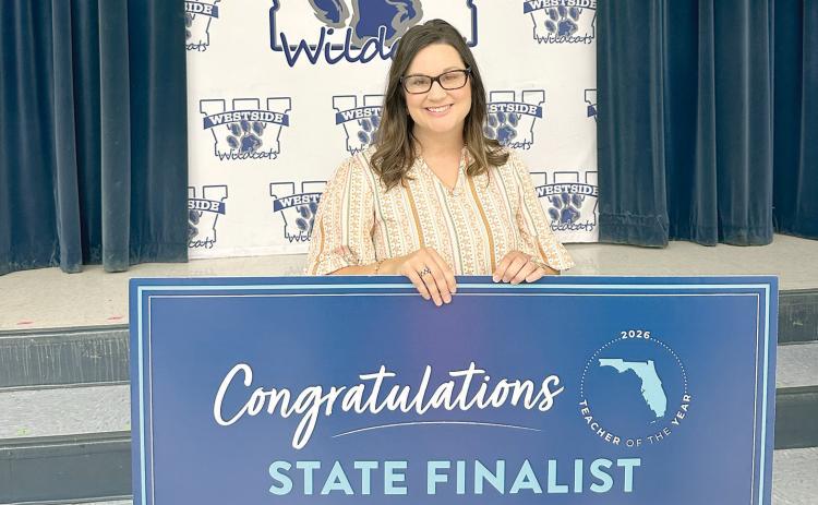 Westside Elementary School third-grade teacher Shelly Teel was named a finalist for the state’s Teacher of the Year on Wednesday by the Florida Department of Education. (COURTESY)