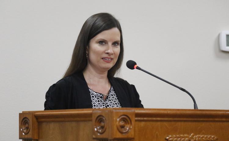 Charissa Setzer, Suwannee County’s marketing coordinator for the Tourist Development Council, said House Bill 7033, which would eliminate TDCs across the state, would be a ‘job killer.’ (JAMIE WACHTER/Lake City Reporter)
