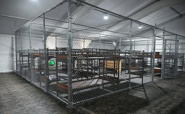 Beds are seen inside a migrant detention center, dubbed ‘Alligator Alcatraz,’ in Ochopee. (ANDREW CABALLERO-REYNOLDS/AFP via Getty Images)