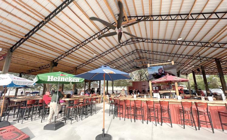 Cooper’s Hideout, an entertainment venue that also will feature food trucks and a bar, is set to open Saturday at 2102 SE Baya Drive. (COURTESY)