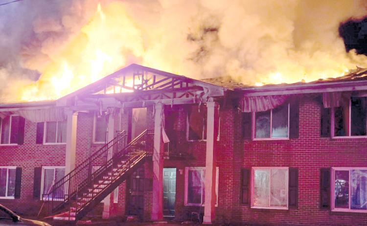 Twelve apartments were damaged in an attic fire early Wednesday morning at the Cedar Park Apartment complex. (COURTESY LAKE CITY FIRE DEPARTMENT)