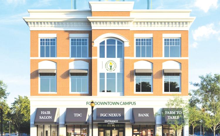 A rendering shows off a proposed Florida Gateway College downtown campus building. (COURTESY FLORIDA GATEWAY COLLEGE)
