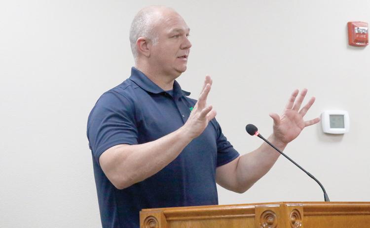 Ron Meeks, Suwannee County’s development services director, said any tweaks to the county’s comprehensive plan should be to try to spark residential developments near utilities at interstate interchanges. (JAMIE WACHTER/Lake City Reporter)