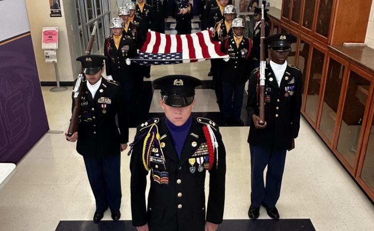 Columbia High’s JROTC held its annual 9/11 Memorial March on Thursday in remembrance of the victims of the Sept. 11, 2001, terrorist attacks. (COURTESY)