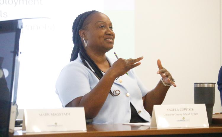 Columbia County School District Career and Technical Education Director Angela Coppock said the district is excited about the partnership with the county’s Economic Development office that is launching Career Café. (JAMIE WACHTER/Lake City Reporter)