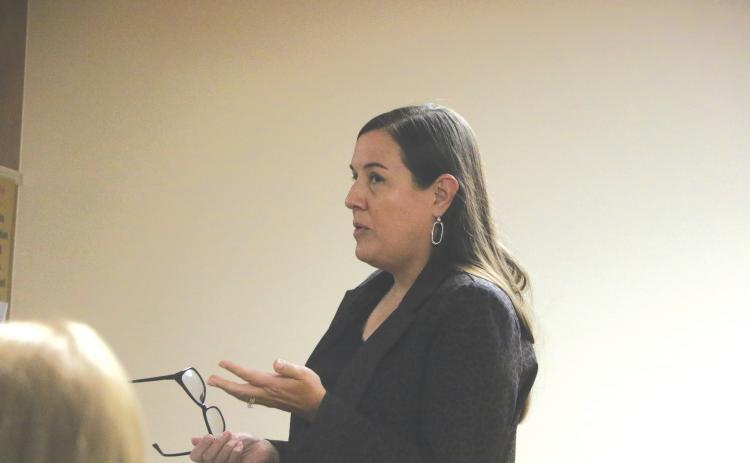 Meridian Healthcare CEO Lauren Cohn told the Lake Shore Hospital Authority that the Meridian Healthcare Board of Directors would like to split the cost of a due diligence inspection on the main hospital building. (MORGAN MCMULLEN/Lake City Reporter)