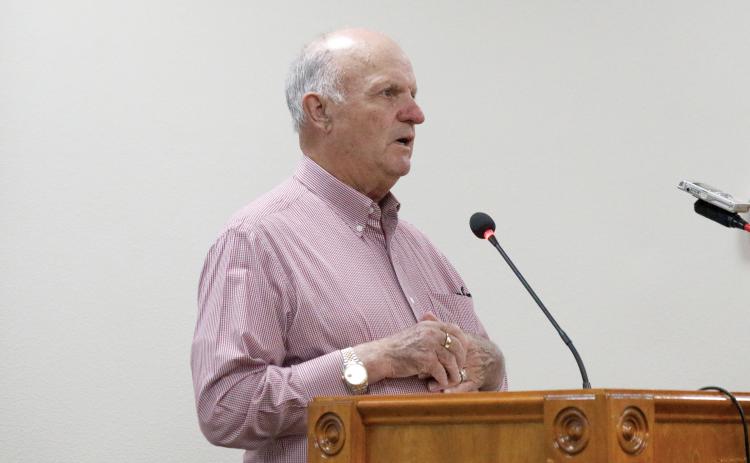 Richard Powell, an accounting consultant for the North Florida Water Utilities Authority, requested the meetings be changed to allow for financial statements to be presented in a timely fashion. (JAMIE WACHTER/Lake City Reporter)