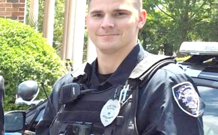 Christopher Davis, a Live Oak police officer, was injured Thursday night when his motorcycle crashed. (COURTESY)