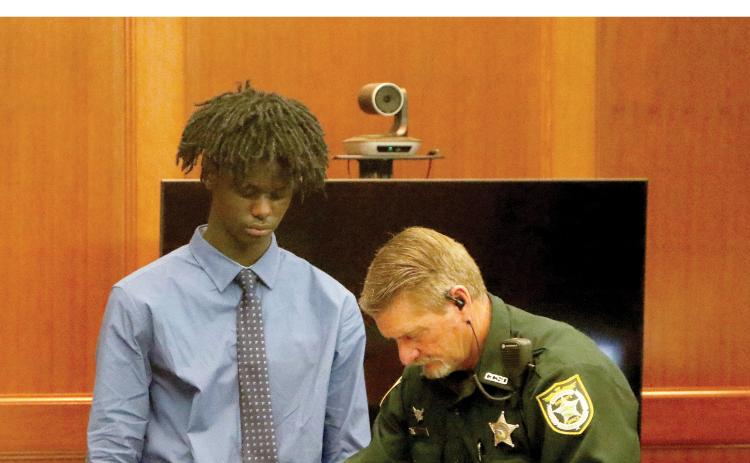 Jayden Burch was fingerprinted after being convicted for second degree murder last month. He was sentenced to life in prison on Monday. (FILE)