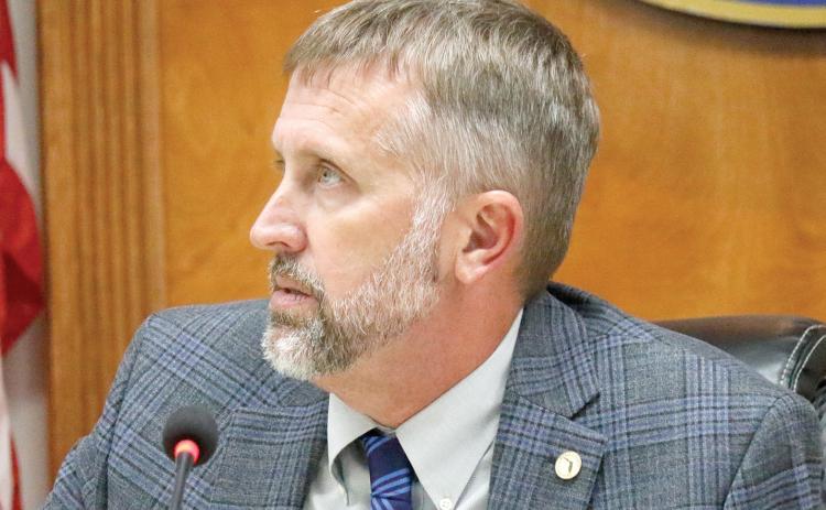 Suwannee County Commission Chairman Travis Land began a discussion Tuesday to give county-owned roads inside the City of Live Oak to the city. (JAMIE WACHTER/Lake City Reporter)
