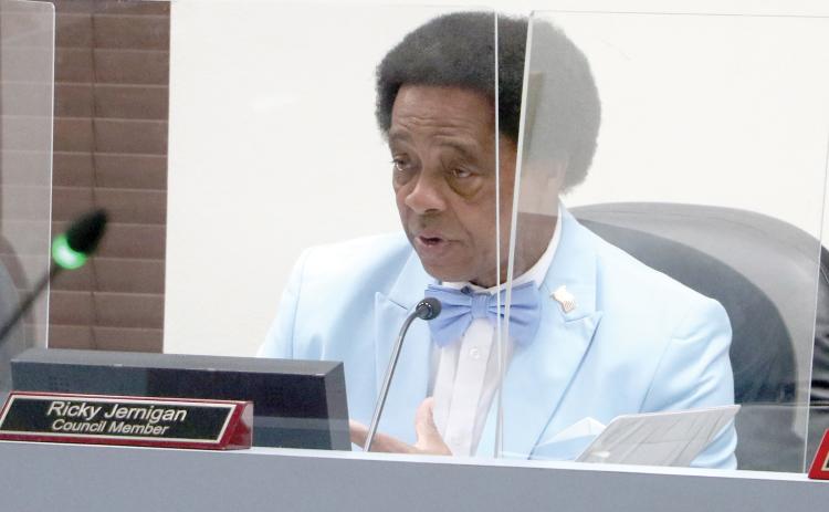 Lake City Councilman Ricky Jernigan was the lone board member to vote against delaying a move to give City Manager Don Rosenthal the authority to issue trespass warnings from city property. (MORGAN MCMULLEN/Lake City Reporter)