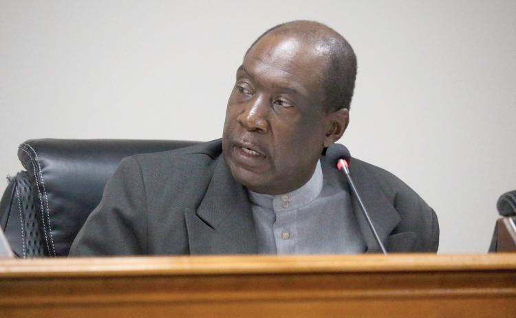 Maurice Perkins speaks during a previous Suwannee County Commission meeting. Perkins died Nov. 26. (FILE)