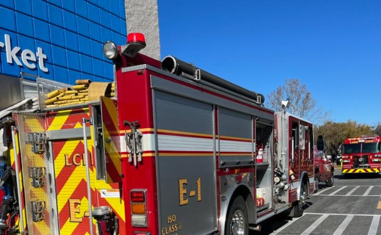 The Lake City Fire Department responded to Walmart on Sunday morning as the store filled with smoke following an electrical fire. (COURTESY LAKE CITY FIRE DEPARTMENT)