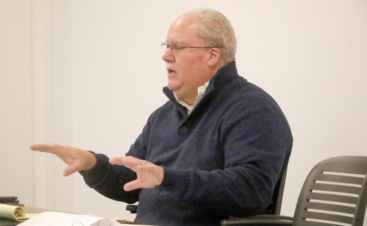 North Florida Water Utilities Authority Executive Director Shannon Roberts talks about the issues utility plants in both Columbia and Suwannee counties have had with complying with Department of Environmental Protection regulations. (JAMIE WACHTER/Lake City Reporter)