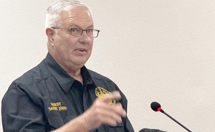 Sheriff Sam St. John said he understood if the county wanted to take over operations of emergency management and would work to make it a seamless transition during the next 90 days. (JAMIE WACHTER/Lake City Reporter)