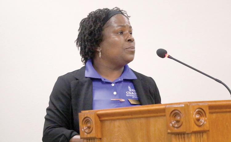 Suwannee County Chamber of Commerce Executive Director Danielle Hampton told the Live Oak Community Redevelopment Agency board that downtown revitalization efforts were boosted by a grant from the North Florida Economic Development Partnership. (FILE)