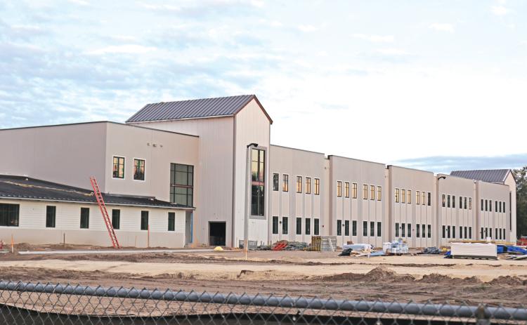 Construction of the new Eastside Elementary School on Baya Avenue is expected to be ready by the start of the next school year. (TONY BRITT/Lake City Reporter)