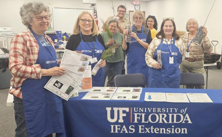 Master gardeners with the UF/IFAS Columbia County Extension Office were on hand Friday to held give out trees for Florida Arbor Day. (COURTESY COLUMBIA COUNTY EXTENSION)