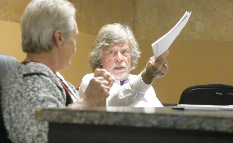 Lake Shore Hospital Authority Trustee Don Kennedy thanked Executive Director Dale Williams during Monday’s meeting for signing the agreement in December to give the main Lake Shore hospital building to Meridian Healthcare. (FILE)