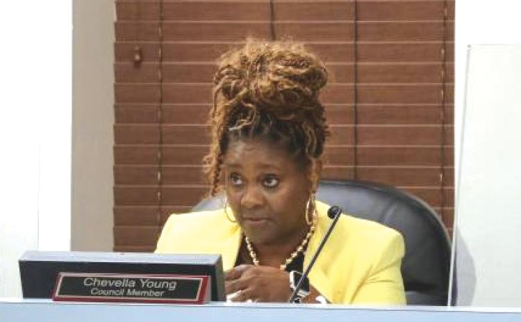 Lake City Councilwoman Chevella Young voted with fellow councilor James Carter and Columbia County Commissioner Rocky Ford in voting against a feasibility study on merging fire departments. (FILE)
