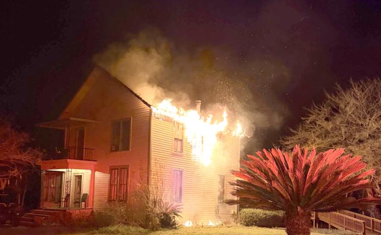 A home off SE Buck Glen sustained significant damage from a fire Monday night that appeared to start from chimney issues. (COURTESY COLUMBIA COUNTY FIRE RESCUE)