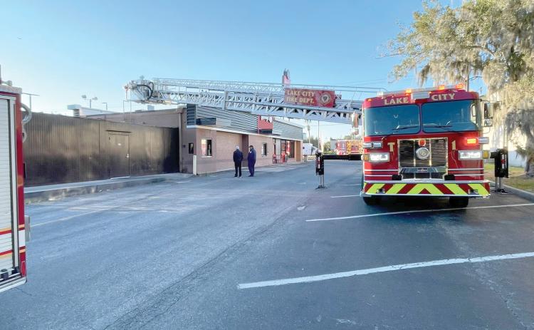 The Lake City Fire Department responded Monday morning to a fire in the ceiling above the kitchen at the Wendy’s on U.S. Highway 90. (COURTESY LAKE CITY FIRE DEPARTMENT)