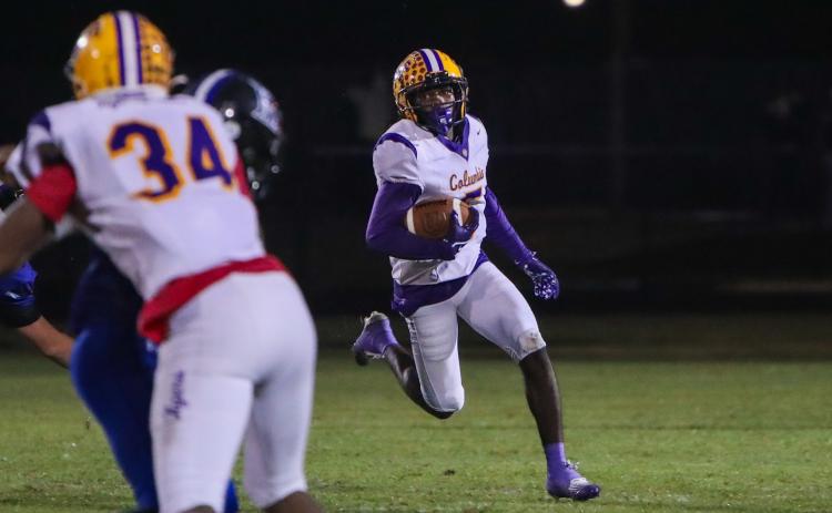 Columbia cornerback Tacori Allen returns a punt for a touchdown against Ridgeview last season. (FILE)