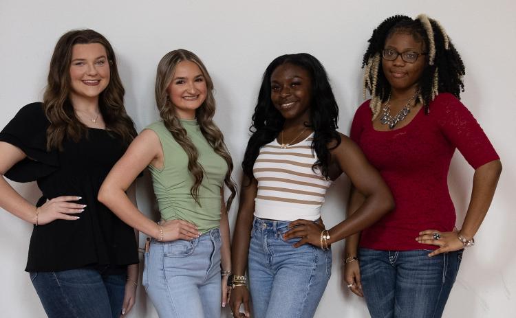 2026 Miss Columbia High School Pageant contestants are Corley Wilder (from left), Chloe Tedder, Brook’Lynn Johnson and Tikeria Bryant. (COURTESY)