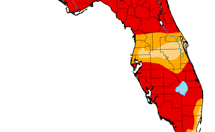 Columbia County is in extreme drought according to the latest conditions released Thursday. Portions of Suwannee, Hamilton, Lafayette and Madison counties are in exceptional drought. (U.S. DROUGHT MONITOR)