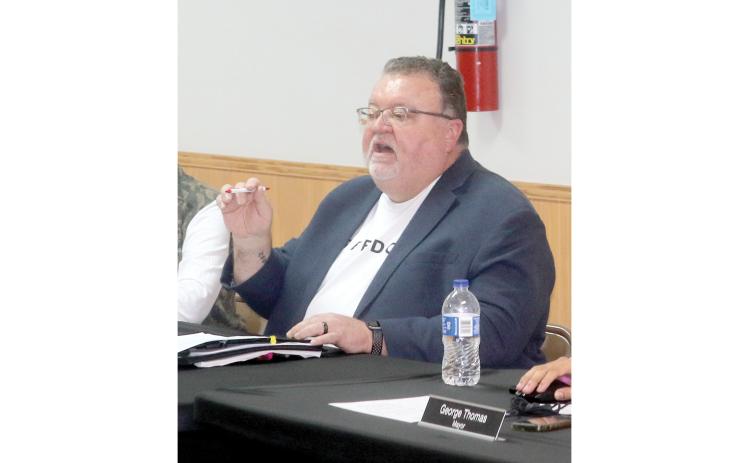 Fort White Councilman Lonnie Harrell speaks during a Feb. 18 meeting to discuss the possible dissolution of the town’s charter. Harrell now faces a recall vote on his seat next month. (FILE)