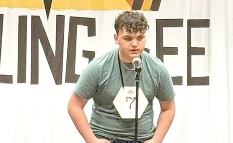 Fort White’s Tucker Ayers won the First Coast Spelling Bee on Friday to qualify for the National Spelling Bee in May. (COURTESY)