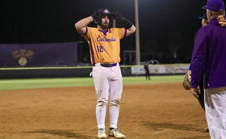 Columbia catcher Casen Maddox had two RBIs in the Tigers' 9-5 win over Florida High on Tuesday. (BRENT KUYKENDALL/Lake City Reporter)