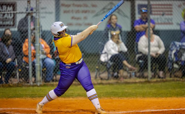 Columbia pitcher Josie Raulerson hit her third home run of the week during Friday's 19-6 win over Lafayette. (JACK HOWDESHELL/Lake City Reporter)