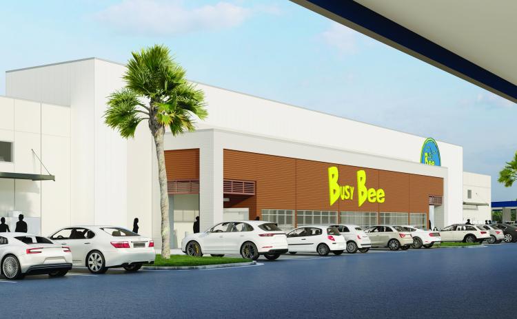 A rendering of the massive Busy Bee store planned for Ellisville, which is expected to open in 2027. The store will be 75,000 square feet and the site will include approximately 700 parking spaces. (COURTESY)