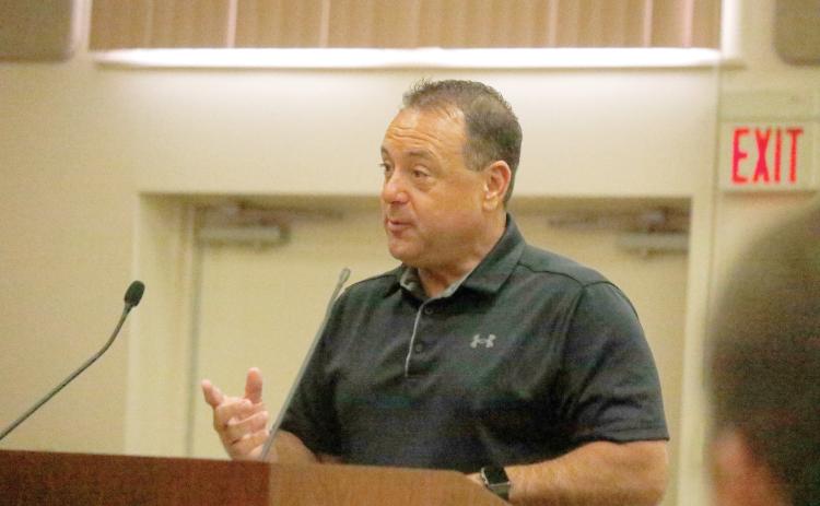 Columbia County Director of Safe Schools Mike Paphides told the Columbia County School Board that the district’s safety is in ‘good shape.’ (JAMIE WACHTER/Lake City Reporter)