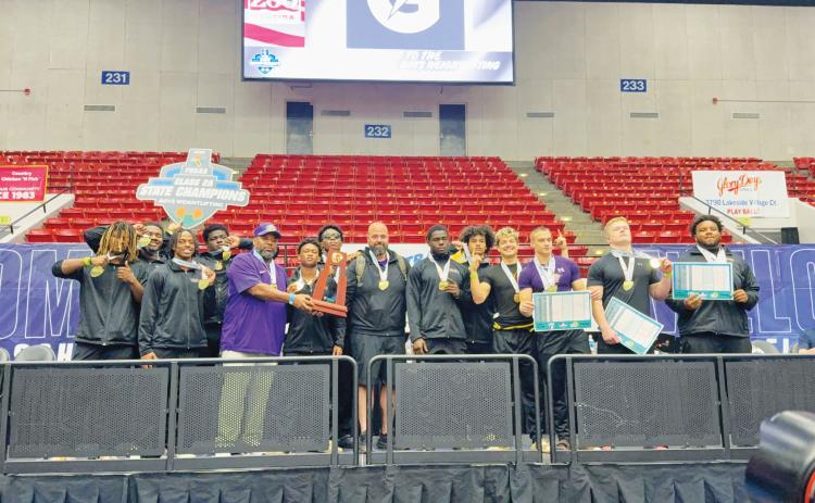 Columbia’s boys weightlifting team won the Class 2A state title in traditional on Wednesday, the program’s first team championship since 1999. (COURTESY)