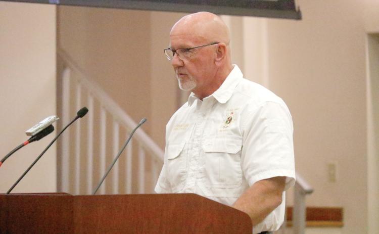 Columbia County Fire Chief Jeff Crawford asked the County Commission to lift the burn ban for at least the next two weeks due to recent rains and forecasts of more coming. (JAMIE WACHTER/Lake City Reporter)