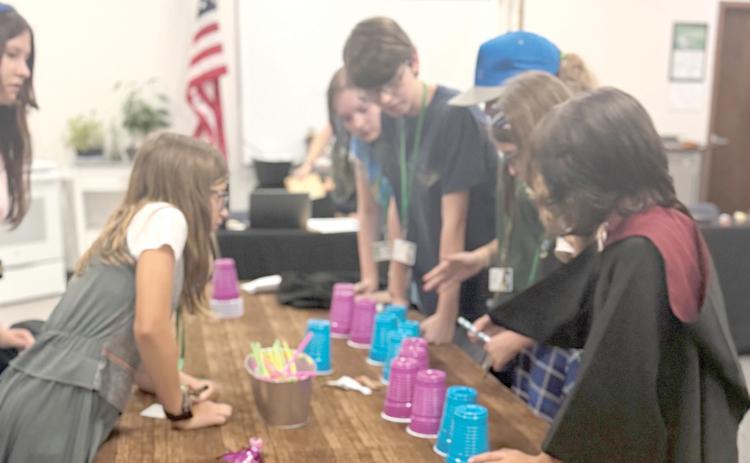 Campers participate in an activity ‘Escape the Vaults’ to unlock leadership knowledge locked deep in the vaults. (COURTESY UF/IFAS EXTENSION OFFICE COLUMBIA COUNTY)