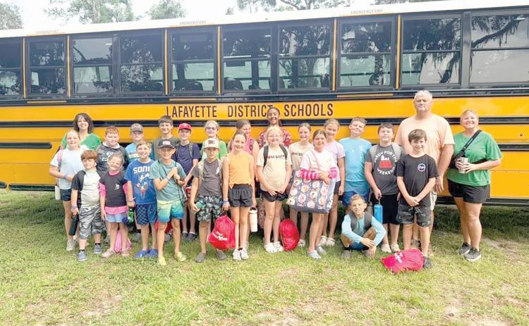 Lafayette 4-H arrives for the first day at 4-H Camp Cherry Lake in Madison. (COURTESY LAFAYETTE COUNTY 4-H)