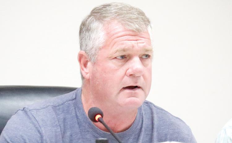 Franklin White, a North Florida Water Utilities Authority board member and Suwannee County commissioner, said there likely will be ‘some kicking and screaming’ over the proposed utility rate increases, but added that the NFWUA made cuts as well as the two counties contributing more to the venture so it was fair to all. (JAMIE WACHTER/Lake City Reporter)