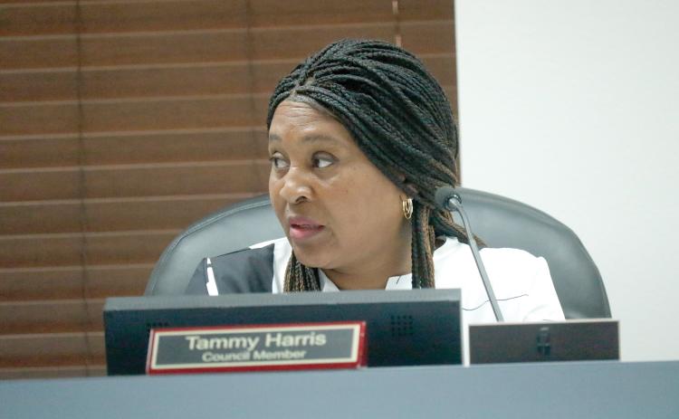 Lake City Councilwoman Tammy Harris was among the council members who wanted a permanent name on the planned splash pad at Youngs Park rather than it changing based on sponsorship. (JAMIE WACHTER/Lake City Reporter)