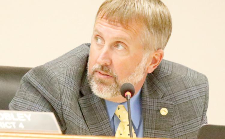 Suwannee County Commissioner Travis Land said Tuesday that he was concerned with not seeking bids on a project as large as the $865,00 engineering and design of an elevated water tower. (JAMIE WACHTER/Lake City Reporter)