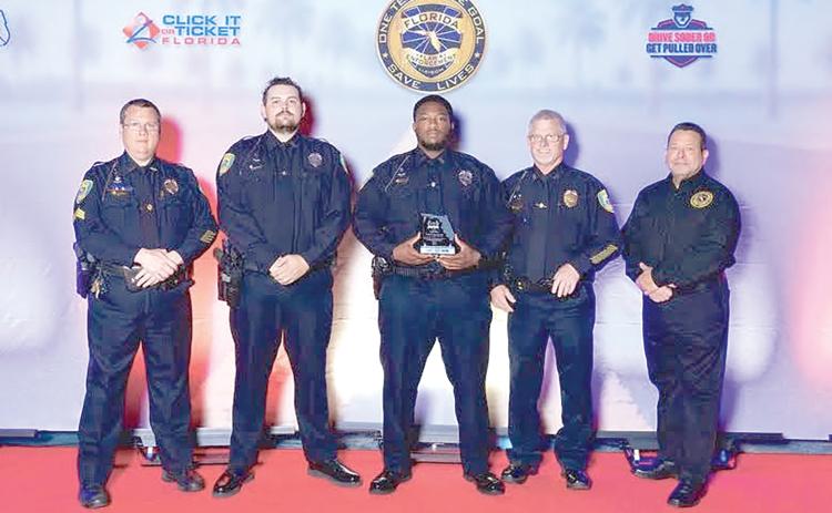 The Lake City Police Department won first place in Category 4 of the 2025 Florida Law Enforcement Liaison Traffic Safety Challenge. (COURTESY)