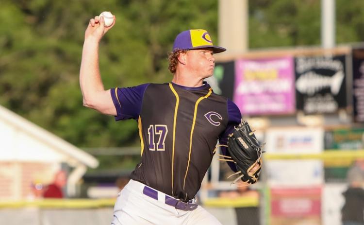 Columbia pitcher Nolan Slaymaker pitches against Mosley during the Region 1-5A quarterfinals on April 24. (FILE)