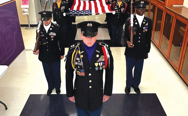 Members of the Columbia High School JROTC participate in last year’s Sept. 11 Memorial March. This year’s event will begin at 8 a.m. (COURTESY COLUMBIA HIGH SCHOOL JROTC)