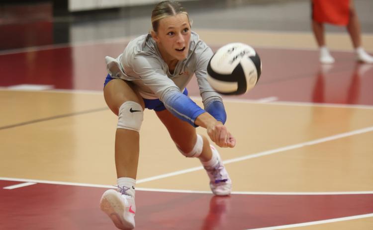 Branford's Kylie Fernandez defends a shot against Fort White on Sept. 22. (PAUL BUCHANAN/Lake City Reporter)