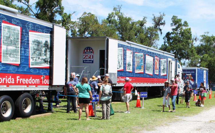 The Florida Freedom Tour will be bringing America 250 trucks to downtown Lake City on Thursday and Friday. Admission is free to the exhibits. (COURTESY)